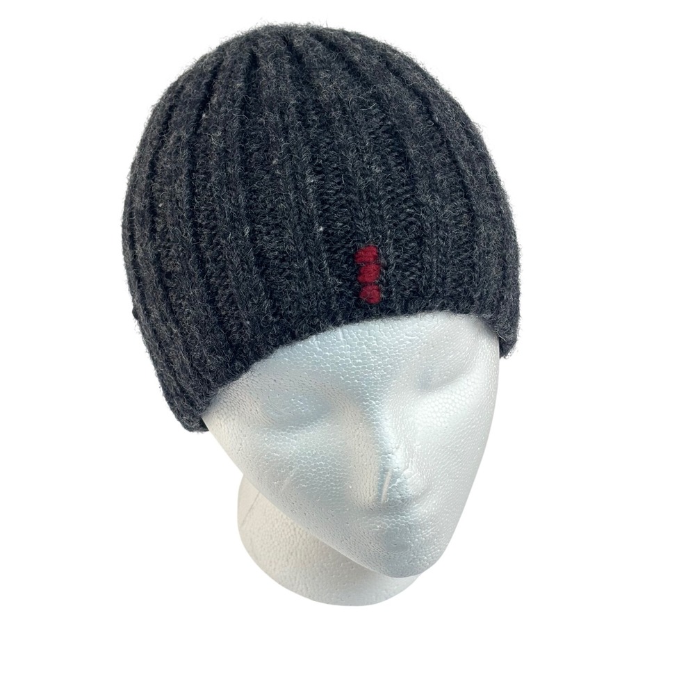 Hand Knit Beanie 100% Wool Ribbed Fleece Lined Gorpcore Unisex